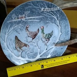 🐓Haviland THREE FRENCH HEN PLATE 1972
  Christmas Decor